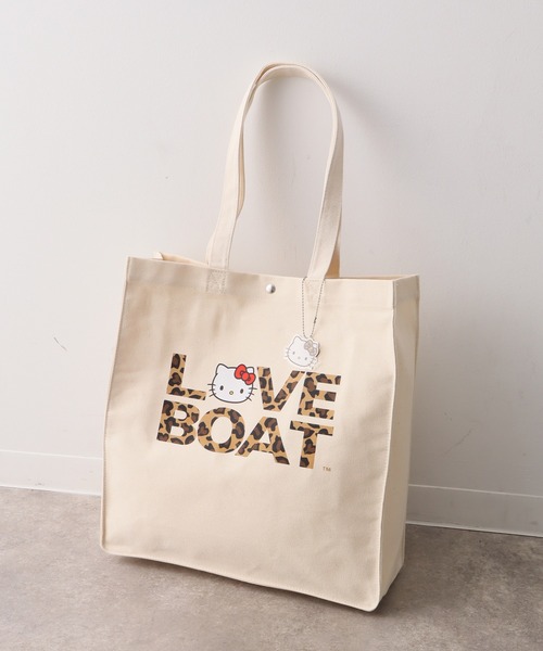LOVE BOAT(ラブ・ボート)の「【HELLO KITTY/ハローキティ】×【LOVE BOAT/ラブボート】チャーム付き キャンバストート(トートバッグ・レディース・アイボリー・FREE)」の4枚目の写真
