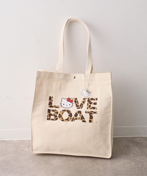 LOVE BOAT(ラブ・ボート)の「【HELLO KITTY/ハローキティ】×【LOVE BOAT/ラブボート】チャーム付き キャンバストート(トートバッグ・レディース・アイボリー・FREE)」の5枚目の写真