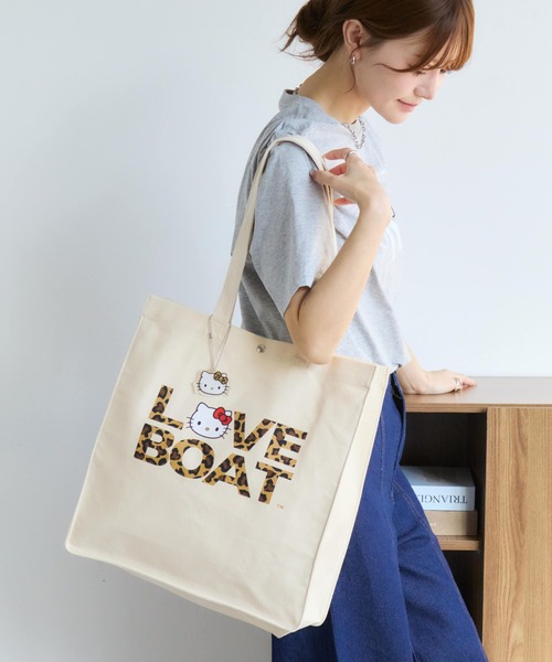 LOVE BOAT(ラブ・ボート)の「【HELLO KITTY/ハローキティ】×【LOVE BOAT/ラブボート】チャーム付き キャンバストート(トートバッグ・レディース・アイボリー・FREE)」の17枚目の写真