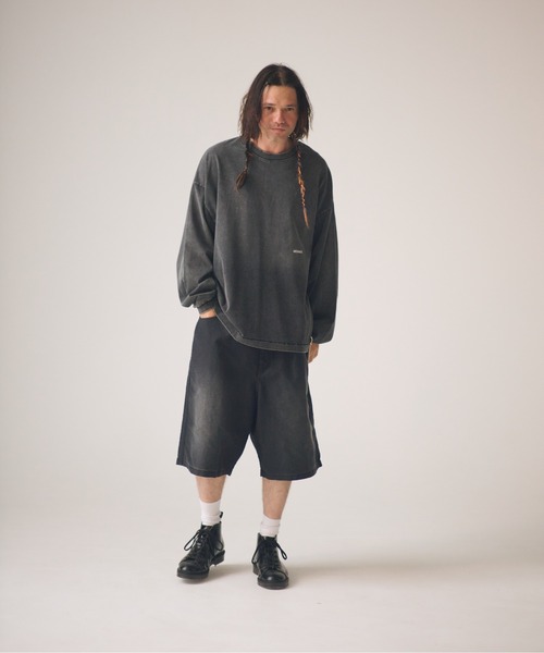 ADAM PATEK(アダムパテック)の「ADAMPATEK/blasted light moleskin wide shorts/ライトモールスキンショートパンツ(その他パンツ・メンズ・ブラック/ブルー・2/1)」の17枚目の写真