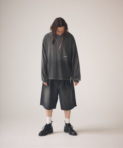 ADAM PATEK(アダムパテック)の「ADAMPATEK/blasted light moleskin wide shorts/ライトモールスキンショートパンツ(その他パンツ・メンズ・ブラック/ブルー・2/1)」の15枚目の写真