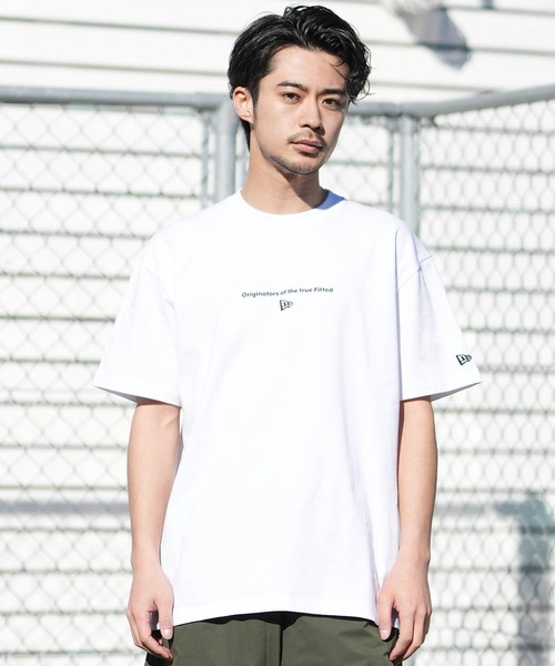 NEW ERA(ニューエラ)の「NEW ERA/ニューエラ 半袖 Tシャツ バックプリント コットン Circle ロゴ(Tシャツ/カットソー・メンズ・ホワイト/ダークグレー/クリーム/ブラック・XL/XXL/M/L)」の5枚目の写真