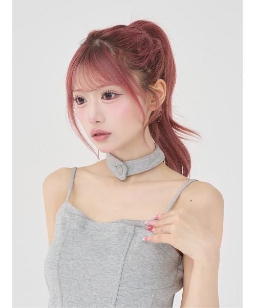 Darich(ダーリッチ)の「ボンディングスウェットアンサンブルミニワンピース(ワンピース・レディース・ホワイト/ピンク/ブラック/グレー・FREE/FL)」の5枚目の写真