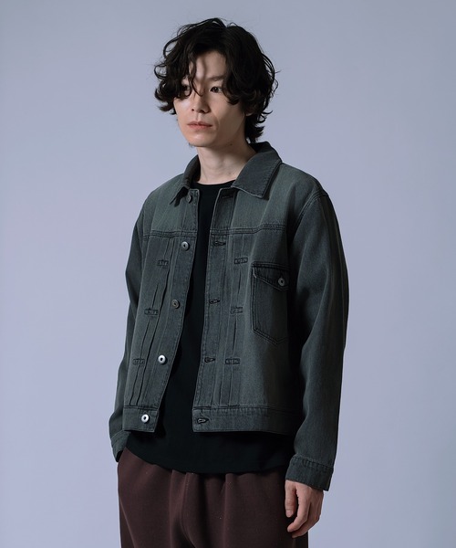 improves(インプローブス)の「【Unisex】デニム ジャケット(デニムジャケット・メンズ・ブラック/ブルー/サックスブルー/ブラック系・LARGE/MEDIUM/SMALL/X-LARGE)」の3枚目の写真