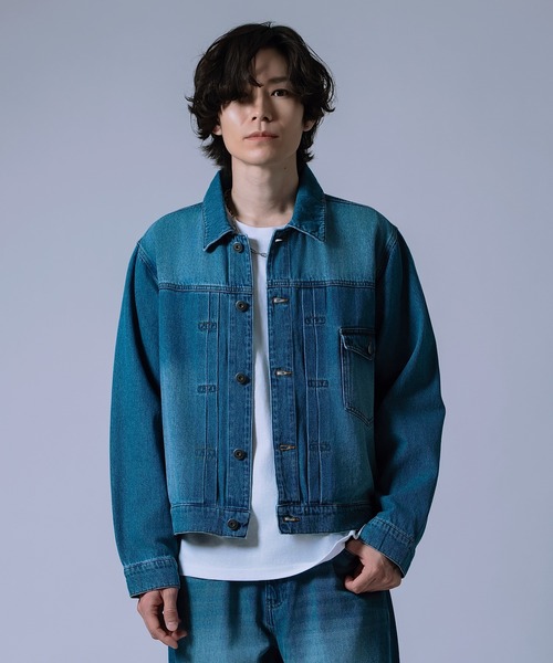 improves(インプローブス)の「【Unisex】デニム ジャケット(デニムジャケット・メンズ・ブラック/ブルー/サックスブルー/ブラック系・LARGE/MEDIUM/SMALL/X-LARGE)」の1枚目の写真