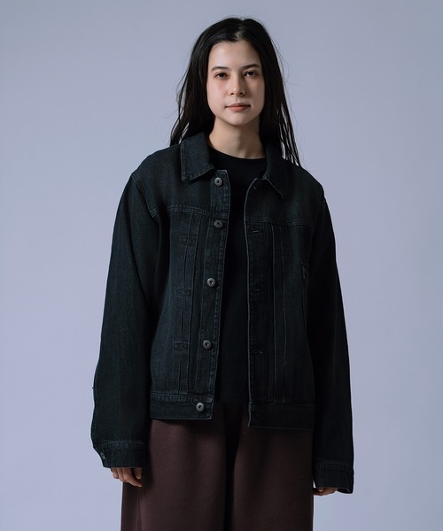 improves(インプローブス)の「【Unisex】デニム ジャケット(デニムジャケット・メンズ・ブラック/ブルー/サックスブルー/ブラック系・LARGE/MEDIUM/SMALL/X-LARGE)」の2枚目の写真