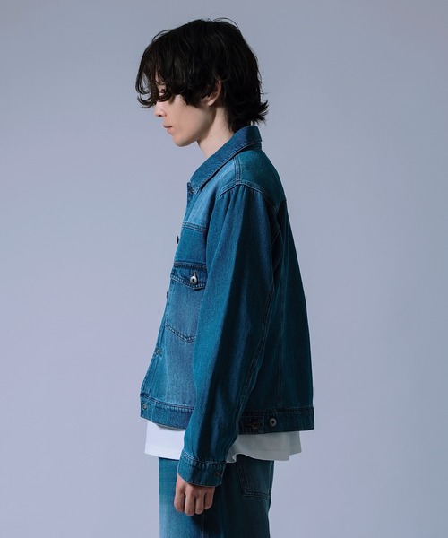 improves(インプローブス)の「【Unisex】デニム ジャケット(デニムジャケット・メンズ・ブラック/ブルー/サックスブルー/ブラック系・LARGE/MEDIUM/SMALL/X-LARGE)」の20枚目の写真