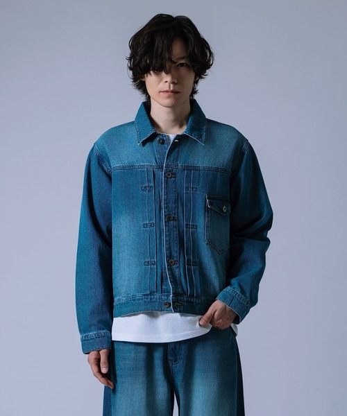improves(インプローブス)の「【Unisex】デニム ジャケット(デニムジャケット・メンズ・ブラック/ブルー/サックスブルー/ブラック系・LARGE/MEDIUM/SMALL/X-LARGE)」の22枚目の写真
