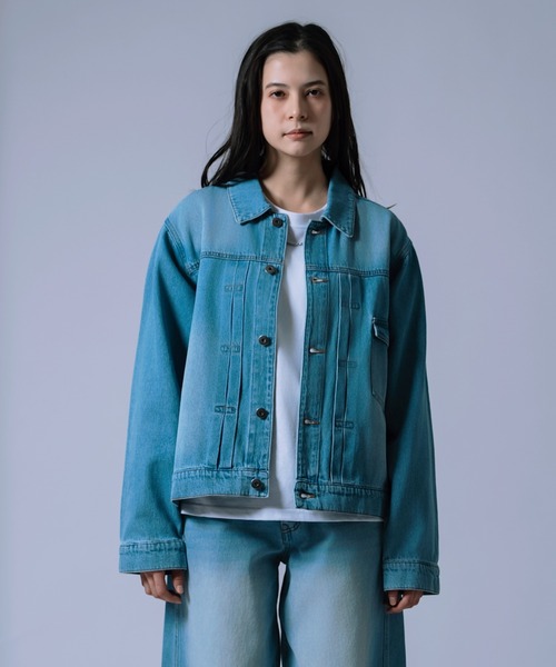 improves(インプローブス)の「【Unisex】デニム ジャケット(デニムジャケット・メンズ・ブラック/ブルー/サックスブルー/ブラック系・LARGE/MEDIUM/SMALL/X-LARGE)」の14枚目の写真