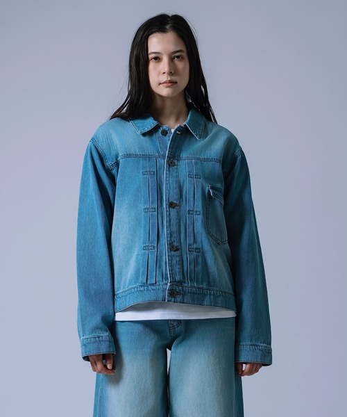 improves(インプローブス)の「【Unisex】デニム ジャケット(デニムジャケット・メンズ・ブラック/ブルー/サックスブルー/ブラック系・LARGE/MEDIUM/SMALL/X-LARGE)」の17枚目の写真