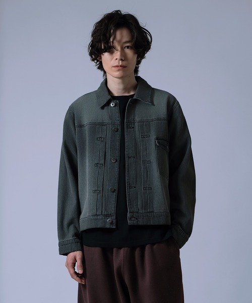 improves(インプローブス)の「【Unisex】デニム ジャケット(デニムジャケット・メンズ・ブラック/ブルー/サックスブルー/ブラック系・LARGE/MEDIUM/SMALL/X-LARGE)」の10枚目の写真