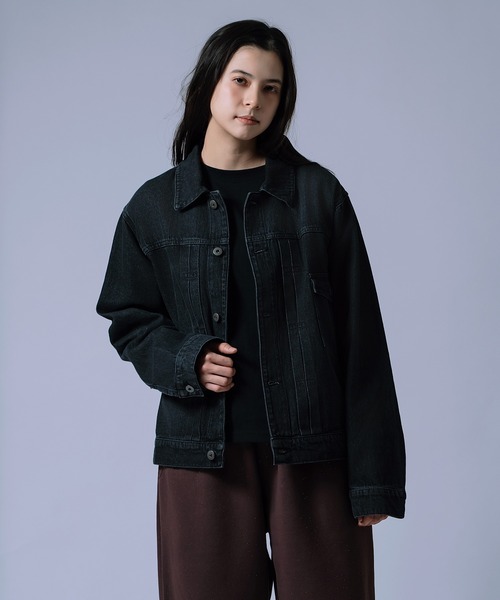 improves(インプローブス)の「【Unisex】デニム ジャケット(デニムジャケット・メンズ・ブラック/ブルー/サックスブルー/ブラック系・LARGE/MEDIUM/SMALL/X-LARGE)」の5枚目の写真