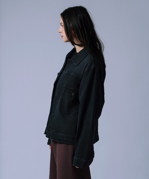 improves(インプローブス)の「【Unisex】デニム ジャケット(デニムジャケット・メンズ・ブラック/ブルー/サックスブルー/ブラック系・LARGE/MEDIUM/SMALL/X-LARGE)」の6枚目の写真