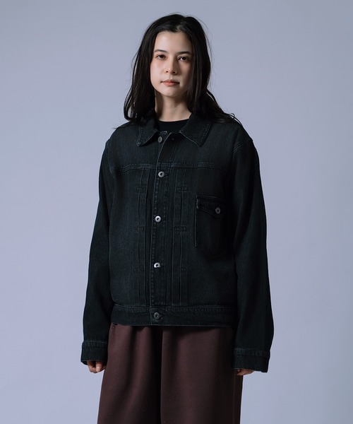 improves(インプローブス)の「【Unisex】デニム ジャケット(デニムジャケット・メンズ・ブラック/ブルー/サックスブルー/ブラック系・LARGE/MEDIUM/SMALL/X-LARGE)」の8枚目の写真