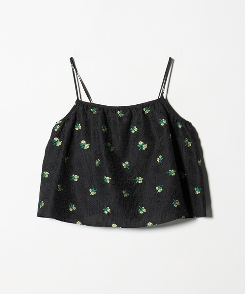 green label relaxing（グリーンレーベルリラクシング）の「フラワー ジャガード キャミソール（キャミソール・レディース・オフホワイト/ブラック・FREE）」の15枚目の写真