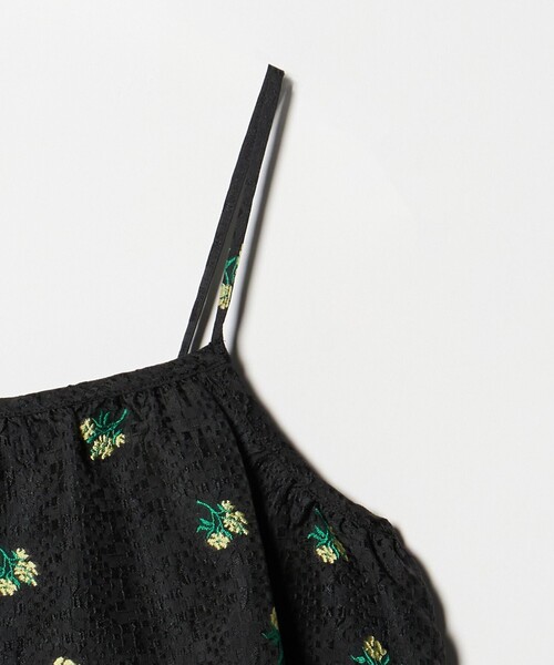 green label relaxing（グリーンレーベルリラクシング）の「フラワー ジャガード キャミソール（キャミソール・レディース・オフホワイト/ブラック・FREE）」の18枚目の写真