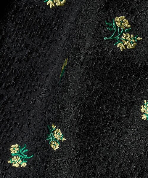 green label relaxing（グリーンレーベルリラクシング）の「フラワー ジャガード キャミソール（キャミソール・レディース・オフホワイト/ブラック・FREE）」の20枚目の写真