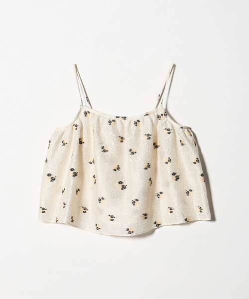 green label relaxing（グリーンレーベルリラクシング）の「フラワー ジャガード キャミソール（キャミソール・レディース・オフホワイト/ブラック・FREE）」の21枚目の写真