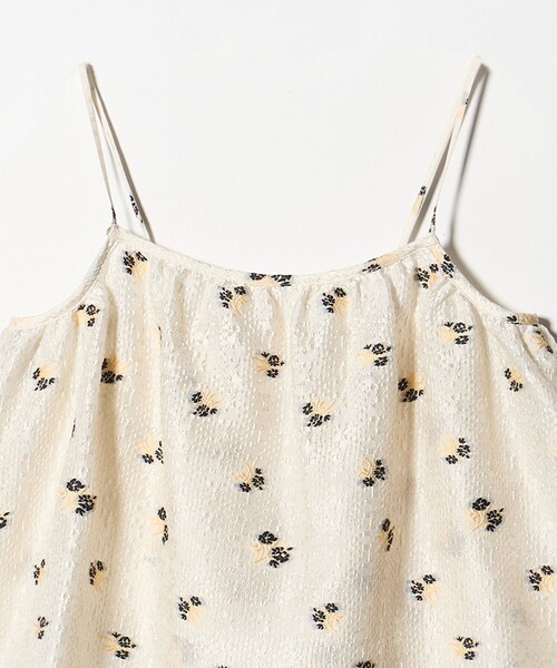green label relaxing（グリーンレーベルリラクシング）の「フラワー ジャガード キャミソール（キャミソール・レディース・オフホワイト/ブラック・FREE）」の22枚目の写真
