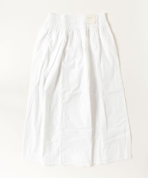 BANANA REPUBLIC FACTORY STORE(バナナリパブリック ファクトリーストア)の「BANANA REPUBLIC FACTORY STORE ポプリン スモッキングウエスト ミディスカート(スカート・レディース・ホワイト/グリーン・M/S/XS/L)」の5枚目の写真