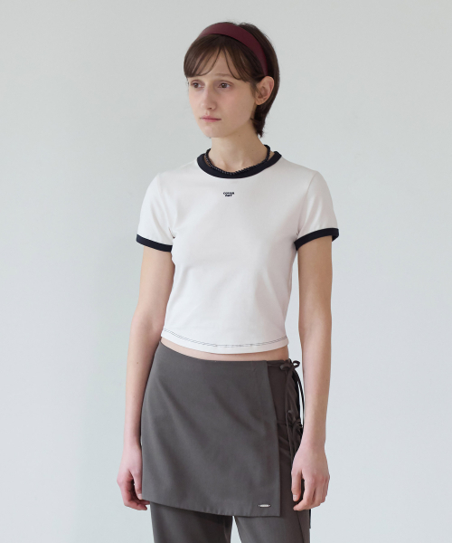 COVERNAT WOMAN(カバーナットウーマン)の「ウーマンベビーフィットリンガーTシャツアイボリー(Tシャツ/カットソー・レディース・その他・WS/WM)」の10枚目の写真