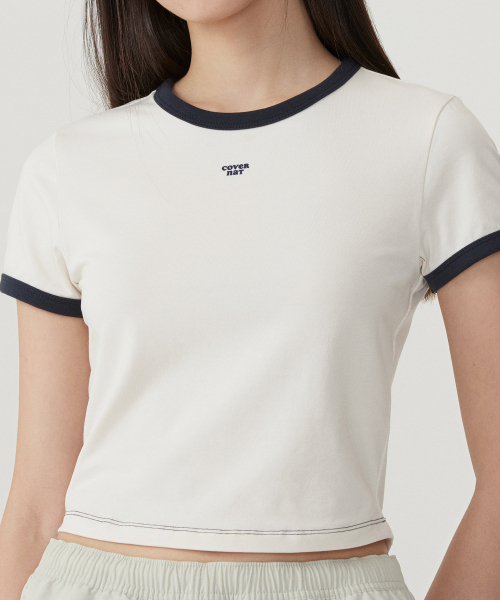 COVERNAT WOMAN(カバーナットウーマン)の「ウーマンベビーフィットリンガーTシャツアイボリー(Tシャツ/カットソー・レディース・その他・WS/WM)」の6枚目の写真