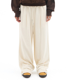 BASIC SMALL LOGO SWEAT PANTS CREAM