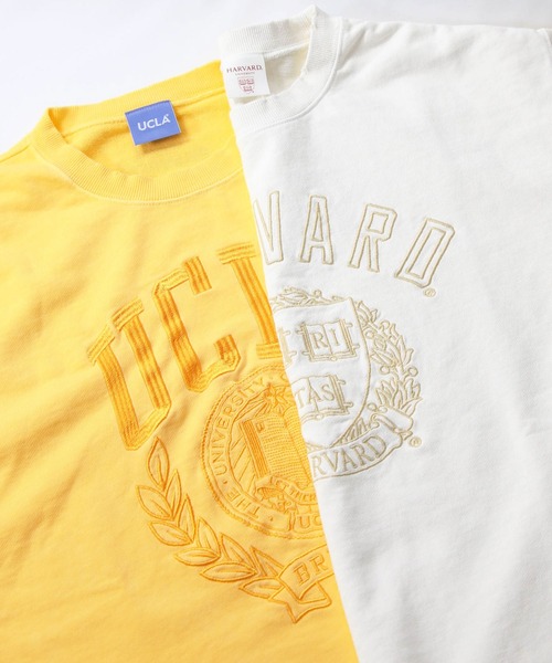 Gready Brilliant（グレディブリリアン）の「カレッジロゴ裏毛スウェット（スウェット・レディース・イエロー/オフホワイト・FREE）」の6枚目の写真