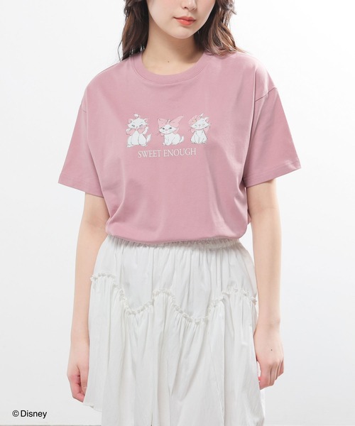 Honeys(ハニーズ)の「ディズニー/ゆるTシャツ(Tシャツ/カットソー・キッズ・スミクロ/ホワイト/ピンク/グリーン・150cm/L/LL/M/S)」の13枚目の写真