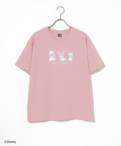Honeys(ハニーズ)の「ディズニー/ゆるTシャツ(Tシャツ/カットソー・キッズ・スミクロ/ホワイト/ピンク/グリーン・150cm/L/LL/M/S)」の14枚目の写真