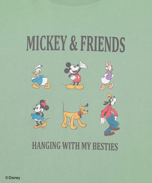 Honeys(ハニーズ)の「ディズニー/ゆるTシャツ(Tシャツ/カットソー・キッズ・スミクロ/ホワイト/ピンク/グリーン・150cm/L/LL/M/S)」の18枚目の写真