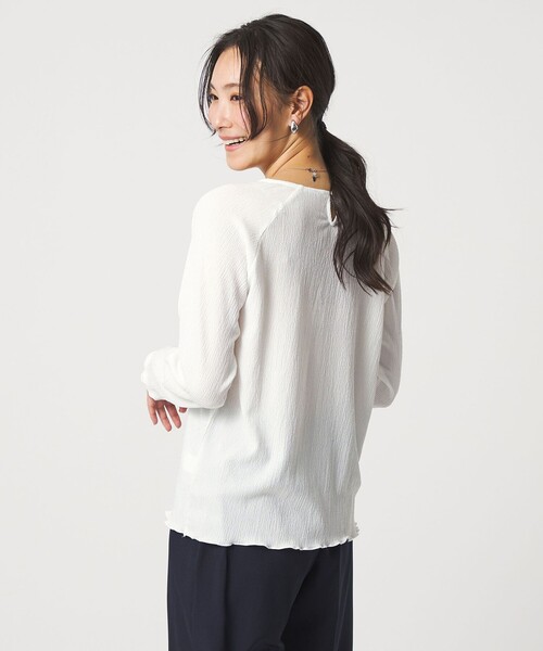 A DAY IN THE LIFE UNITED ARROWS（アデイインザライフユナイテッドアローズ）の「シャーリング ラグラン カットソー＜A DAY IN THE LIFE＞（Tシャツ/カットソー・レディース・ライム/ダークグレー/オフホワイト・FREE）」の5枚目の写真