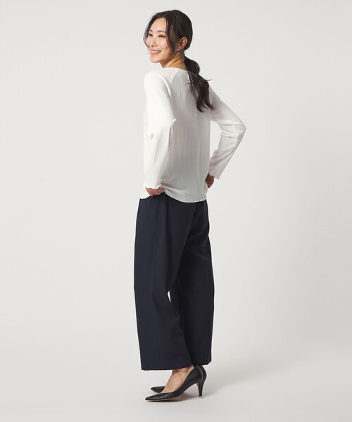 A DAY IN THE LIFE UNITED ARROWS(アデイインザライフユナイテッドアローズ)の「シャーリング ラグラン カットソー<A DAY IN THE LIFE>(Tシャツ/カットソー・レディース・ライム/ダークグレー/オフホワイト・FREE)」の7枚目の写真