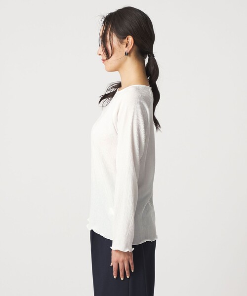 A DAY IN THE LIFE UNITED ARROWS（アデイインザライフユナイテッドアローズ）の「シャーリング ラグラン カットソー＜A DAY IN THE LIFE＞（Tシャツ/カットソー・レディース・ライム/ダークグレー/オフホワイト・FREE）」の9枚目の写真