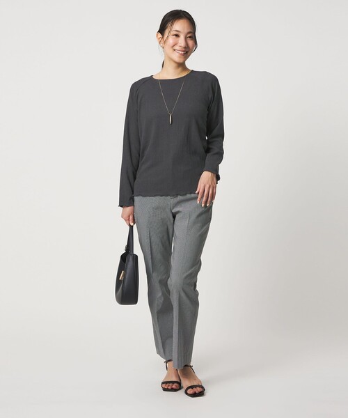 A DAY IN THE LIFE UNITED ARROWS（アデイインザライフユナイテッドアローズ）の「シャーリング ラグラン カットソー＜A DAY IN THE LIFE＞（Tシャツ/カットソー・レディース・ライム/ダークグレー/オフホワイト・FREE）」の13枚目の写真