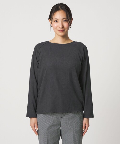 A DAY IN THE LIFE UNITED ARROWS（アデイインザライフユナイテッドアローズ）の「シャーリング ラグラン カットソー＜A DAY IN THE LIFE＞（Tシャツ/カットソー・レディース・ライム/ダークグレー/オフホワイト・FREE）」の14枚目の写真