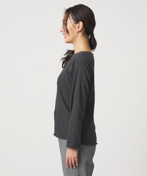 A DAY IN THE LIFE UNITED ARROWS（アデイインザライフユナイテッドアローズ）の「シャーリング ラグラン カットソー＜A DAY IN THE LIFE＞（Tシャツ/カットソー・レディース・ライム/ダークグレー/オフホワイト・FREE）」の15枚目の写真