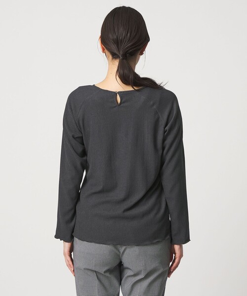 A DAY IN THE LIFE UNITED ARROWS(アデイインザライフユナイテッドアローズ)の「シャーリング ラグラン カットソー<A DAY IN THE LIFE>(Tシャツ/カットソー・レディース・ライム/ダークグレー/オフホワイト・FREE)」の16枚目の写真