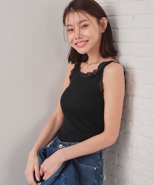 index（インデックス）の「前後2way丸胴レースタンクラメアソート【洗濯機OK】（タンクトップ・レディース・ブラック/オフホワイト/ゴールド系5/シルバー系5・00）」の10枚目の写真