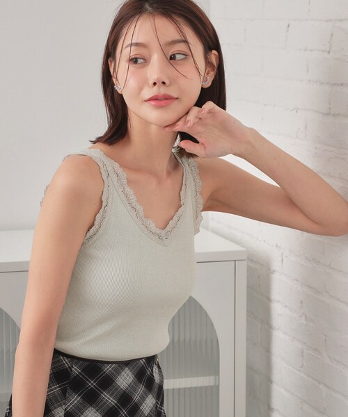 index（インデックス）の「前後2way丸胴レースタンクラメアソート【洗濯機OK】（タンクトップ・レディース・ブラック/オフホワイト/ゴールド系5/シルバー系5・00）」の13枚目の写真