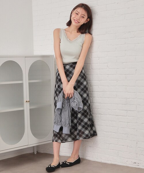 index（インデックス）の「前後2way丸胴レースタンクラメアソート【洗濯機OK】（タンクトップ・レディース・ブラック/オフホワイト/ゴールド系5/シルバー系5・00）」の15枚目の写真