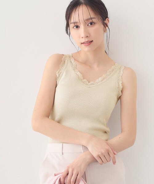 index（インデックス）の「前後2way丸胴レースタンクラメアソート【洗濯機OK】（タンクトップ・レディース・ブラック/オフホワイト/ゴールド系5/シルバー系5・00）」の20枚目の写真