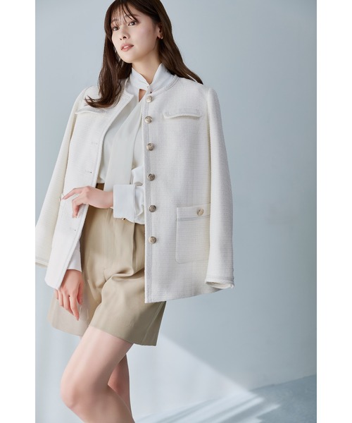 Her lip to（ハーリップトゥー）の「Long Tie Slit Blouse（シャツ/ブラウス・レディース・ライトグレー/オフホワイト・S/M）」の7枚目の写真