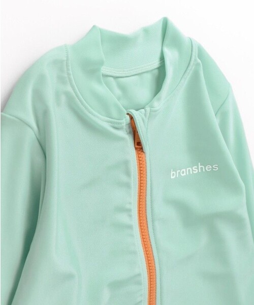 BRANSHES(ブランシェス)の「【水着 / SWIM】長袖ラッシュガード(ラッシュガード・キッズ・ブラック/ライトグリーン・110/100/90/120/150/130/140)」の9枚目の写真