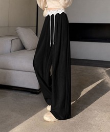 ウエストレースストレートパンツ