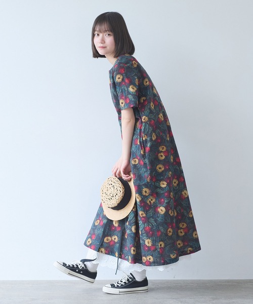 bulle de savon(ビュルデサボン)の「すももプリント ワンピース(ワンピース・レディース・ブラック・FREE)」の12枚目の写真