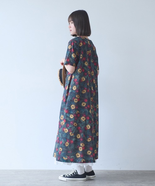 bulle de savon(ビュルデサボン)の「すももプリント ワンピース(ワンピース・レディース・ブラック・FREE)」の14枚目の写真