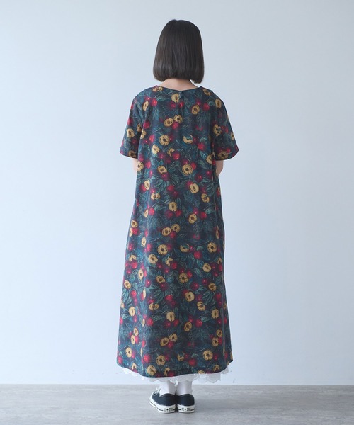 bulle de savon(ビュルデサボン)の「すももプリント ワンピース(ワンピース・レディース・ブラック・FREE)」の15枚目の写真