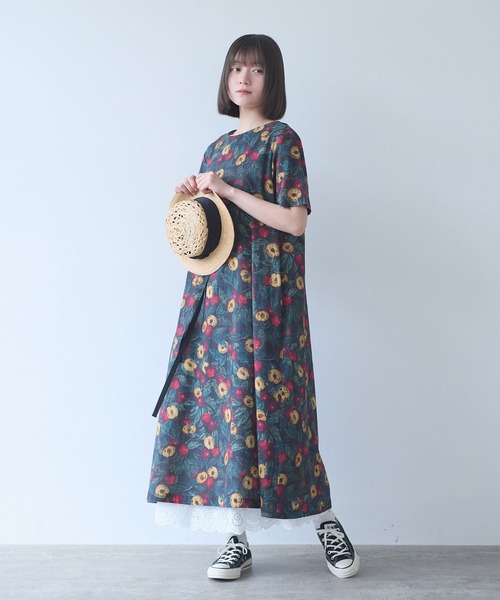 bulle de savon(ビュルデサボン)の「すももプリント ワンピース(ワンピース・レディース・ブラック・FREE)」の11枚目の写真