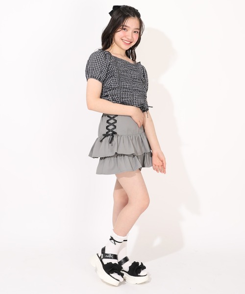 PINKHUNT(ピンクハント)の「PINKHUNT フリルダッドソールサンダル 1647(サンダル・キッズ・ブラック/ホワイト・S size/M size/L size)」の14枚目の写真